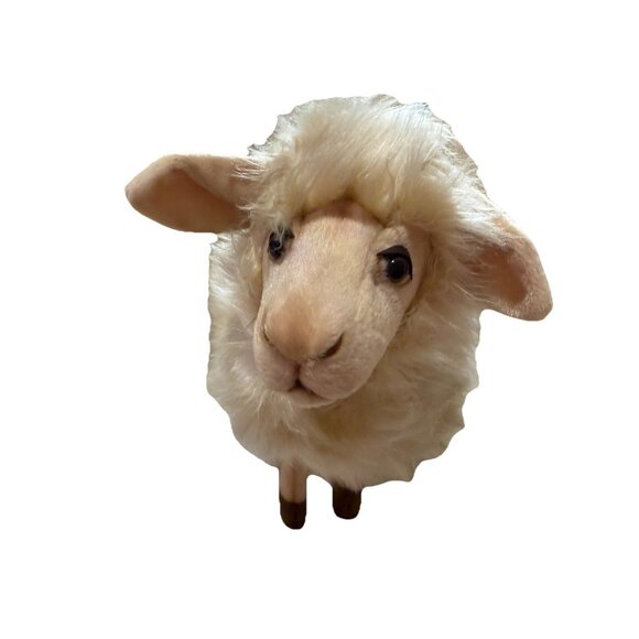 HANSA Realistic White Mama Sheep Stuffed Animal  Plush Toy Farm Nos Gift 15 - Picture 2 of 16